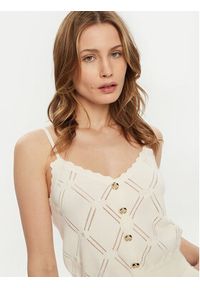 Marciano Guess Top 5RGR23 5857Z Écru Regular Fit. Materiał: syntetyk, wiskoza #5