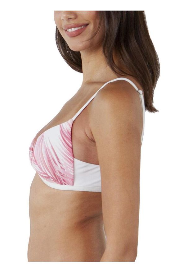 Damski stanik bikini Barts Tasman Fixed Triangle. Kolor: biały, wielokolorowy, różowy