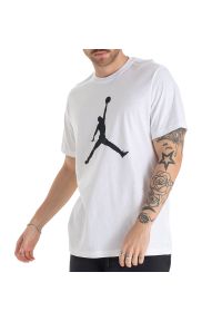 Koszulka Jordan Jumpman CJ0921-100 - biała. Kolor: biały. Materiał: bawełna, dzianina. Długość rękawa: krótki rękaw. Długość: krótkie