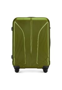 Wittchen - Duża walizka z polikarbonu żłobiona. Kolor: zielony. Materiał: guma #1