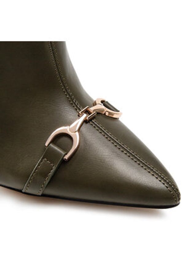 DeeZee Botki ZALMM220171 Zielony. Kolor: zielony. Materiał: skóra