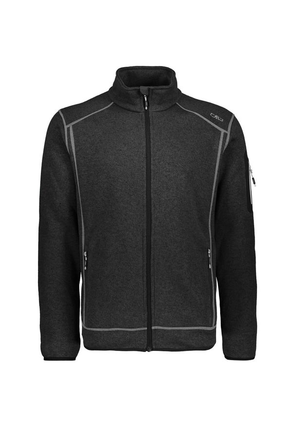 Polar męski CMP Perl Jacket Knitted. Kolor: szary. Materiał: polar