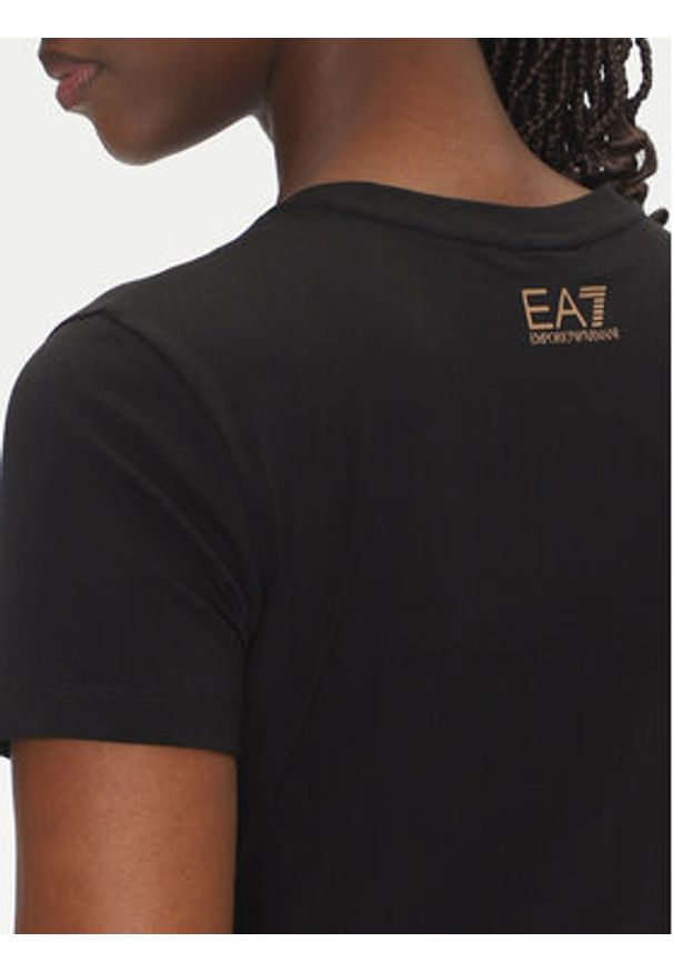 EA7 Emporio Armani Sukienka codzienna 7W000746 AF10373 UC001 Czarny Slim Fit. Okazja: na co dzień. Kolor: czarny. Materiał: bawełna. Typ sukienki: proste. Styl: casual