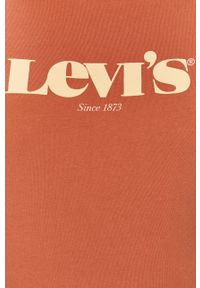 Levi's® - Levi's - T-shirt. Okazja: na co dzień, na spotkanie biznesowe. Kolor: pomarańczowy. Wzór: nadruk. Styl: biznesowy, casual
