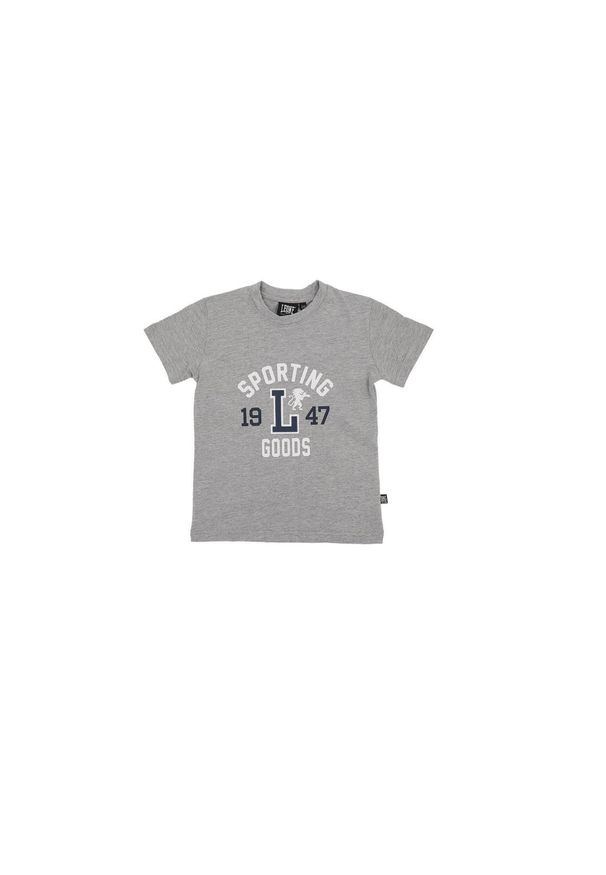 LEONE 1947 APPAREL - Dziecięca koszulka uniwersytecka z krótkim rękawem. Kolor: szary. Długość rękawa: krótki rękaw. Długość: krótkie. Sport: joga i pilates