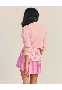 LOVE SHACK FANCY - Spódnica z kontrastowymi wzorami. Kolor: różowy, wielokolorowy, fioletowy. Materiał: wełna, bawełna. Wzór: kwiaty, nadruk. Sezon: lato. Styl: klasyczny #6