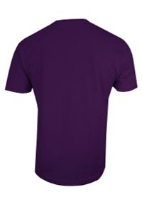 Stedman - Fioletowy Bawełniany T-Shirt Męski Bez Nadruku -STEDMAN- Koszulka, Krótki Rękaw, Basic, U-neck. Okazja: na co dzień. Kolor: fioletowy. Materiał: bawełna. Długość rękawa: krótki rękaw. Długość: krótkie. Styl: casual #2