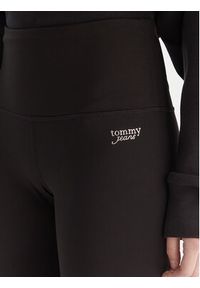 Tommy Jeans Legginsy Silver Script DW0DW21830 Czarny Slim Fit. Kolor: czarny. Materiał: syntetyk #3