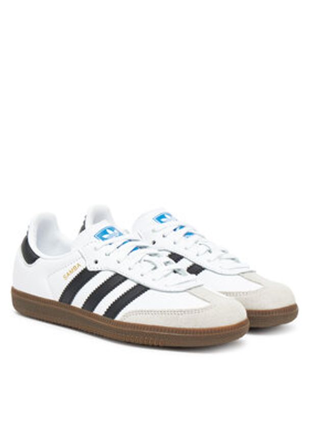 Adidas - adidas Sneakersy Samba OG IE3675 Biały. Kolor: biały. Materiał: skóra