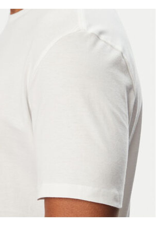 Calvin Klein T-Shirt SS 30s EU LV04LG809G Biały Slim Fit. Kolor: biały. Materiał: bawełna