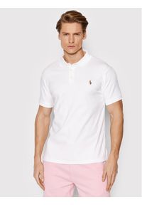 Polo Ralph Lauren Polo 710685514001 Biały Slim Fit. Typ kołnierza: polo. Kolor: biały. Materiał: bawełna