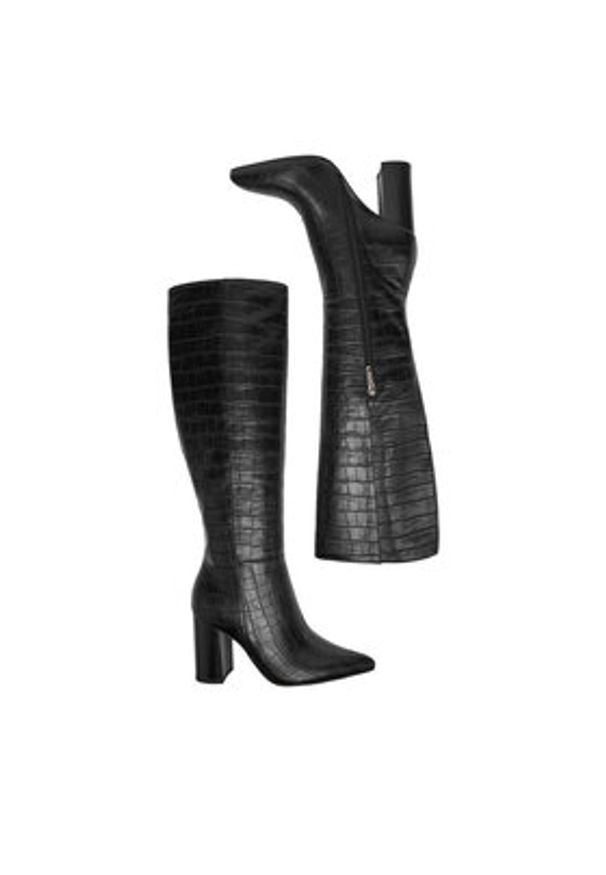 Nine West Kozaki CEO-RASHAAD-01 Czarny. Kolor: czarny. Materiał: materiał, syntetyk