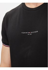 TOMMY HILFIGER - Tommy Hilfiger T-Shirt Logo MW0MW32584 Czarny Regular Fit. Kolor: czarny. Materiał: bawełna #3