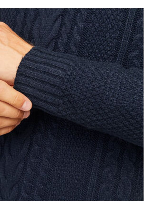 Jack & Jones - Jack&Jones Sweter Craig 12258480 Granatowy Regular Fit. Kolor: niebieski. Materiał: syntetyk