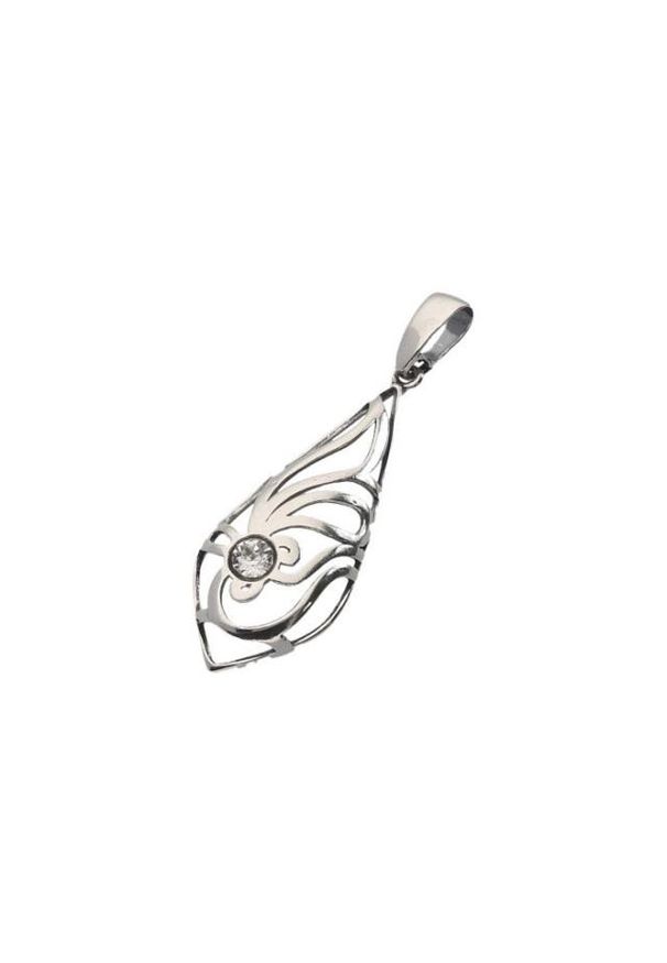 Polcarat Design - Wisiorek srebrny z kryształem Swarovski W 1985. Materiał: srebrne. Kolor: srebrny. Kamień szlachetny: kryształ