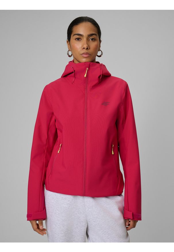 4f - 4F Kurtka przejściowa membrana 5000 damska - różowa L. Okazja: na co dzień, na spacer. Kolor: różowy. Materiał: materiał. Sezon: jesień, wiosna. Styl: casual
