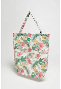 MOODO - Bawełniana torba w tropikalny wzór różowa. Kolor: różowy #1