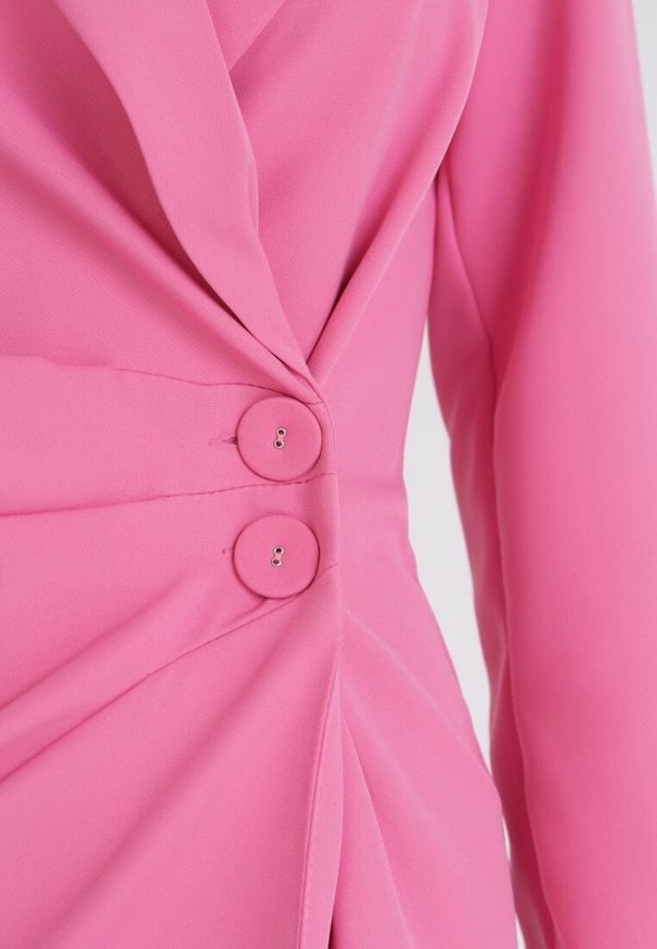 Born2be - Różowa Sukienka Iontheme. Okazja: na spotkanie biznesowe, do pracy. Typ kołnierza: dekolt w serek. Kolor: różowy. Styl: elegancki, klasyczny, biznesowy