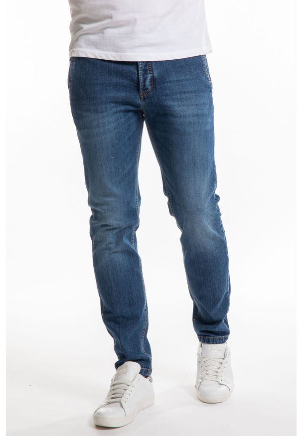 Takeshy Kurosawa Jeansy "America" | T00039 | Jeans T/America | Mężczyzna | Niebieski. Okazja: na co dzień. Kolor: niebieski. Wzór: aplikacja. Styl: casual