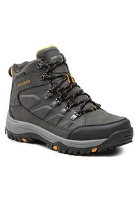 skechers - Skechers Trapery Daggett 204642CHAR Szary. Kolor: szary. Materiał: skóra #7