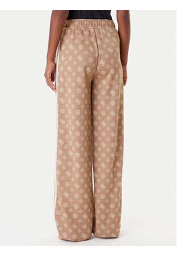 Guess Spodnie dresowe V5YB10 K0282 Brązowy Relaxed Fit. Kolor: brązowy. Materiał: syntetyk