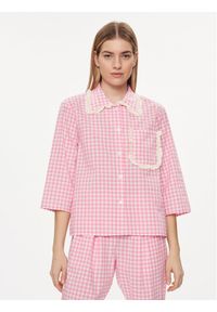 United Colors of Benetton - United Colors Of Benetton Koszulka piżamowa 4LRA3M004 Różowy Regular Fit. Kolor: różowy. Materiał: bawełna #1
