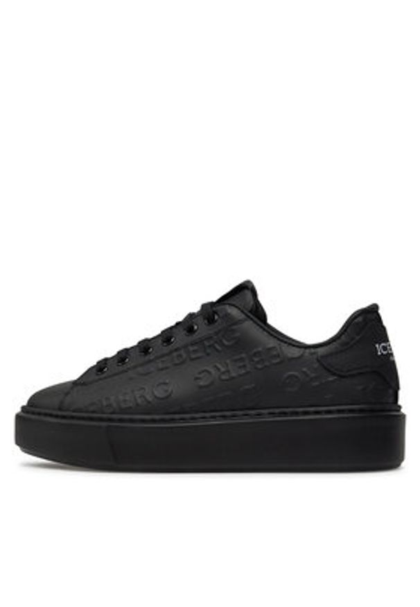 Iceberg Sneakersy Bozema ID2112 Czarny. Kolor: czarny. Materiał: skóra