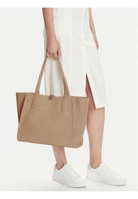 Calvin Klein Torebka Ck Narrate Shopper_Suede K60K612983 Beżowy. Kolor: beżowy. Materiał: skórzane, zamszowe #5