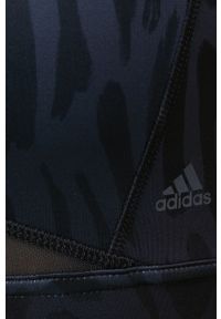 adidas Performance biustonosz sportowy H64690 kolor granatowy wzorzysty. Kolor: niebieski. Rodzaj stanika: odpinane ramiączka #5