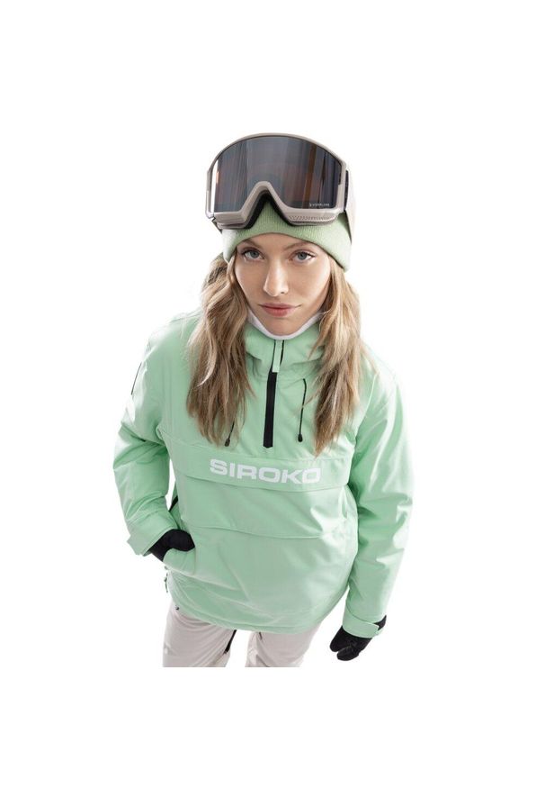 SIROKO - Kurtka snowboardowa Damska W6-W Elm. Kolor: zielony. Sezon: zima. Sport: snowboard