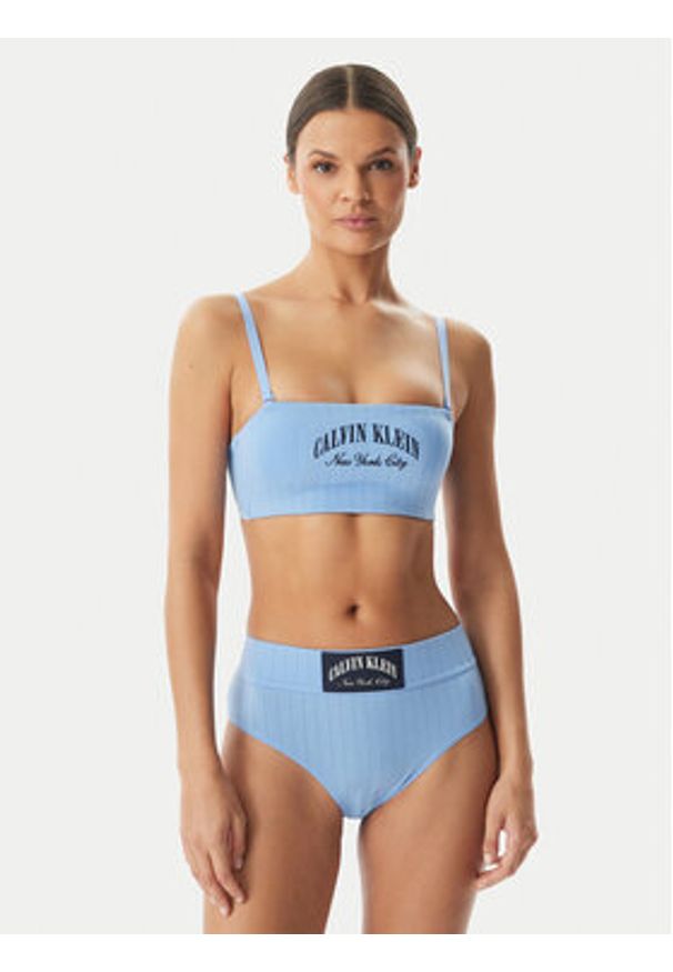 Calvin Klein Underwear Figi klasyczne z wysokim stanem LV00QF8713 Niebieski. Stan: podwyższony. Kolor: niebieski. Materiał: bawełna