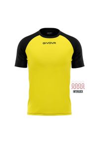 Koszulka piłkarska dla dorosłych Givova Capo MC. Kolor: wielokolorowy, żółty, czarny. Sport: piłka nożna #1