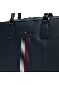 TOMMY HILFIGER - Tommy Hilfiger Torba na laptopa Coated Canvas Computer Bag AM0AM12492 Granatowy. Kolor: niebieski. Materiał: skóra