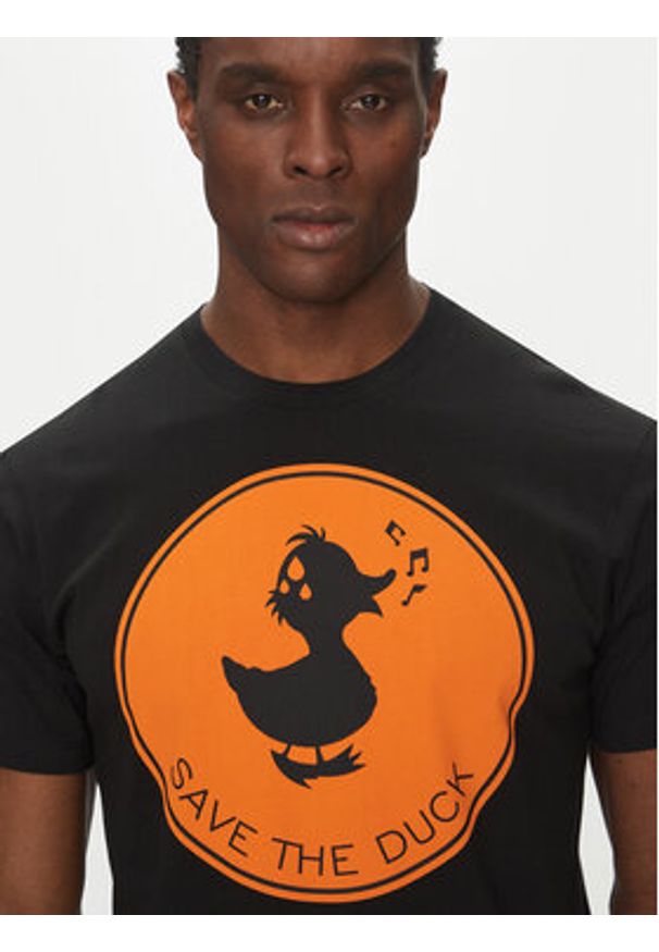 Save The Duck T-Shirt DT0825M BESY20 Czarny Regular Fit. Kolor: czarny. Materiał: bawełna