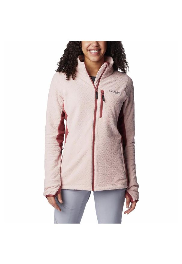columbia - Bluza Turystyczna Rozpinana Damska Columbia Titan Pass 3.0 Full Zip Fleece. Kolor: różowy. Styl: sportowy. Sport: turystyka piesza