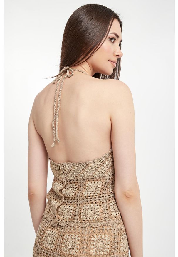 Twinset Milano - Komplet damski dziergany top + spódnica TWINSET. Materiał: dziergany