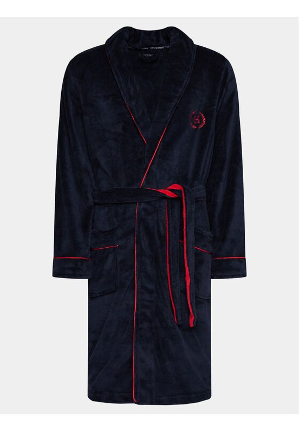 Henderson Szlafrok 36375 Granatowy. Kolor: niebieski. Materiał: syntetyk