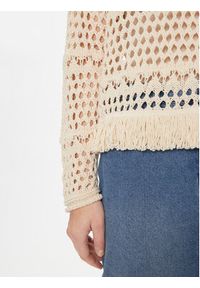 Kontatto Sweter 3M2063C Beżowy Regular Fit. Kolor: beżowy. Materiał: bawełna #5