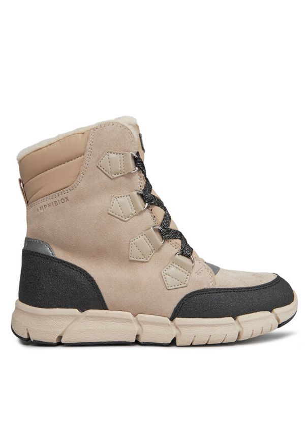 Geox Śniegowce J Flexyper Girl B Ab J16APA 022FU C5000 D Beżowy. Kolor: beżowy. Materiał: skóra