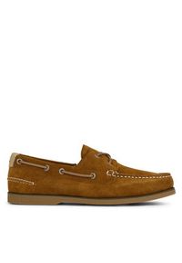 TOMMY HILFIGER - Tommy Hilfiger Półbuty Th Boat Shoe Core Suede FM0FM04505 Brązowy. Kolor: brązowy