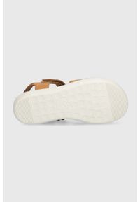 Shoo Pom sandały skórzane dziecięce kolor brązowy. Nosek buta: okrągły. Zapięcie: rzepy. Kolor: brązowy. Materiał: skóra #2