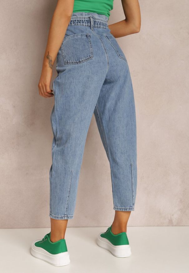 Renee - Niebieskie Jeansy Mom Fit Ompholis. Stan: podwyższony. Kolor: niebieski. Sezon: lato