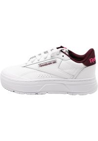 Buty Reebok Club C Double GEO, Kobiety. Kolor: biały. Materiał: skóra, materiał. Model: Reebok Club. Sport: turystyka piesza