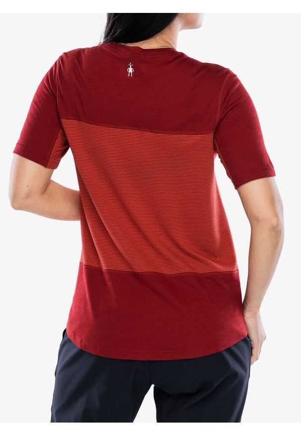 Koszulka na rower damska Smartwool Mountain Bike Short Sleeve Jersey. Kolor: czerwony. Materiał: jersey. Sport: kolarstwo