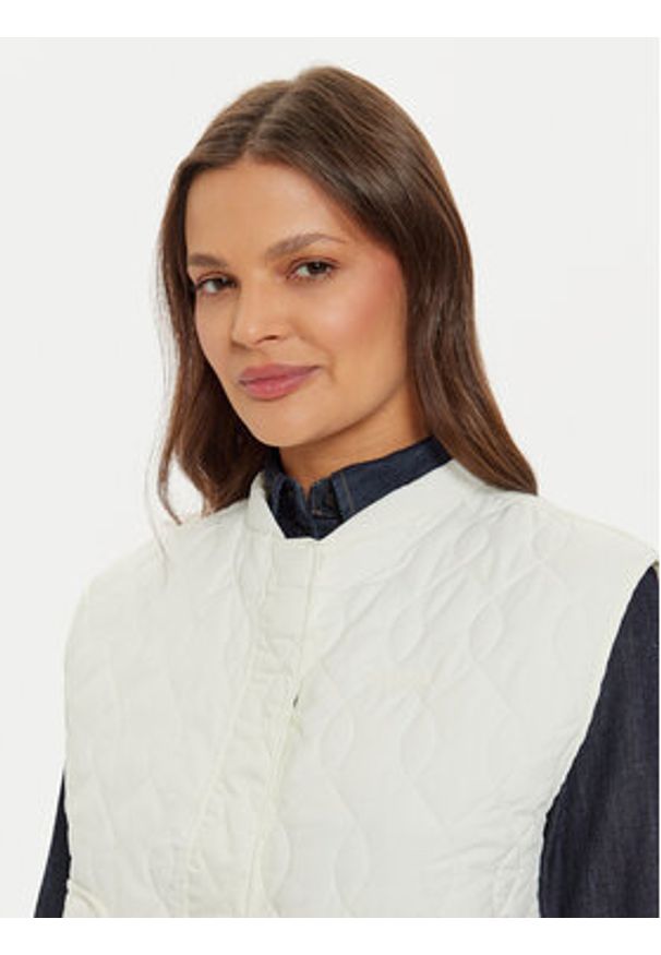 Pepe Jeans Bezrękawnik Ali PL402426 Écru Regular Fit. Materiał: syntetyk. Długość rękawa: bez rękawów