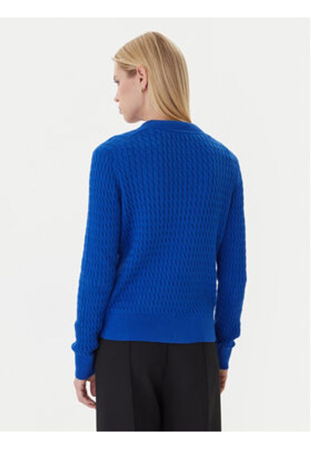 TOMMY HILFIGER - Tommy Hilfiger Sweter Fine WW0WW44993 Niebieski Regular Fit. Kolor: niebieski. Materiał: bawełna