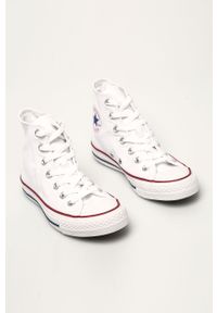 Converse - Trampki. Nosek buta: okrągły. Zapięcie: sznurówki. Kolor: biały. Materiał: syntetyk, materiał, guma. Szerokość cholewki: normalna. Obcas: na obcasie. Wysokość obcasa: niski #5