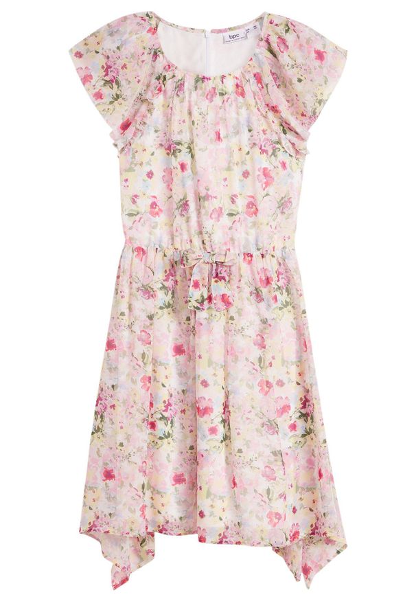 bonprix - Sukienka dziewczęca na wyjątkowe okazje. Typ kołnierza: kokarda. Kolor: fioletowy