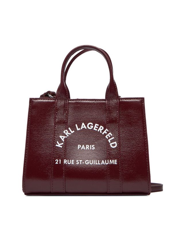 Karl Lagerfeld - KARL LAGERFELD Torebka A4W50015 Bordowy. Kolor: czerwony. Materiał: skórzane