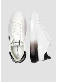 Karl Lagerfeld - KARL LAGERFELD Białe męskie sneakersy skórzane Ombre KAPRI, Rozmiar 43. Okazja: na co dzień. Kolor: biały. Materiał: skóra #2